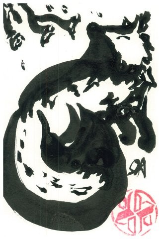 Jumping Fox (ink)